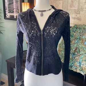 Harley Davidson ladies lace zip up top